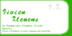 vivien klemens business card